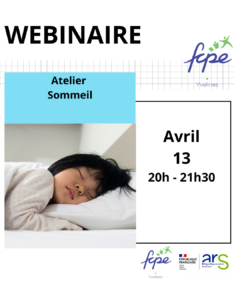 Lire la suite à propos de l’article Webinaire FCPE78 :  Le sommeil en maternelle : comprendre, accompagner et s’adapter