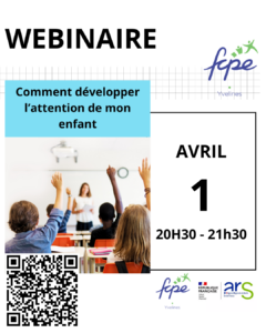 Lire la suite à propos de l’article Webinaire FCPE78 :  Comment développer l’attention de mon enfant