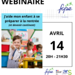 Webinaire FCPE78 :  J’aide mon enfant à se préparer à la rentrée (et devenir continent)